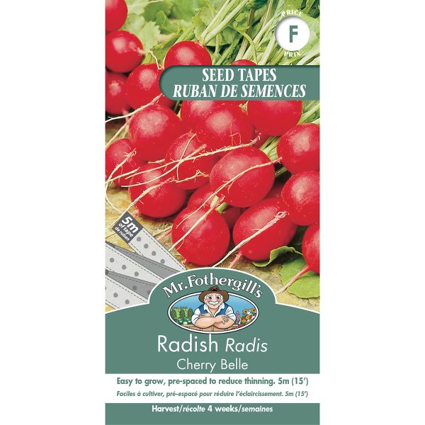 16191 radish cherry belle 5m seed tape