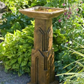 art deco birdbath castart